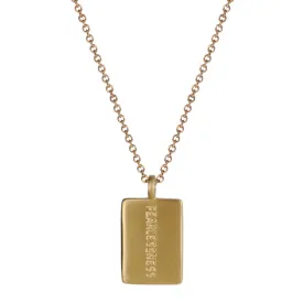 10K Gold Tag Necklace from Joyful Heart Foundation with Fearlessness Design