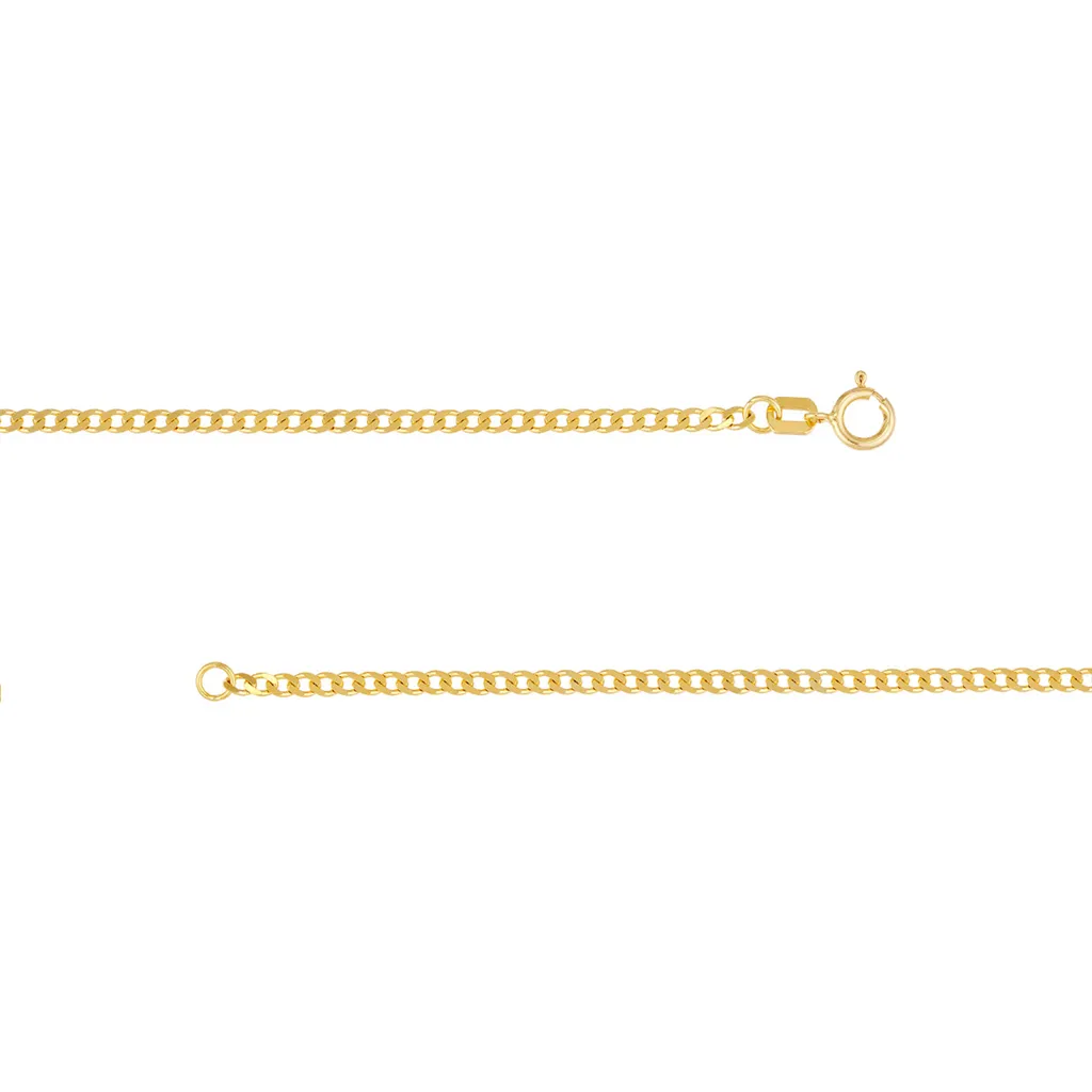 14K Yellow Gold Curb Chain Bracelet by Midas Chain