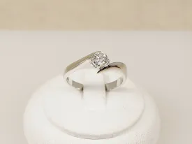 18ct White Gold Diamond Solitaire Ring