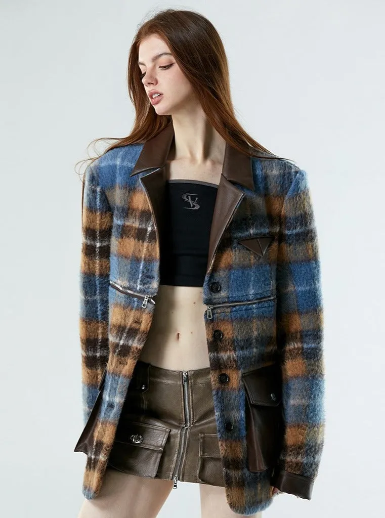 2 Styles - Tweed Plaid Jacket