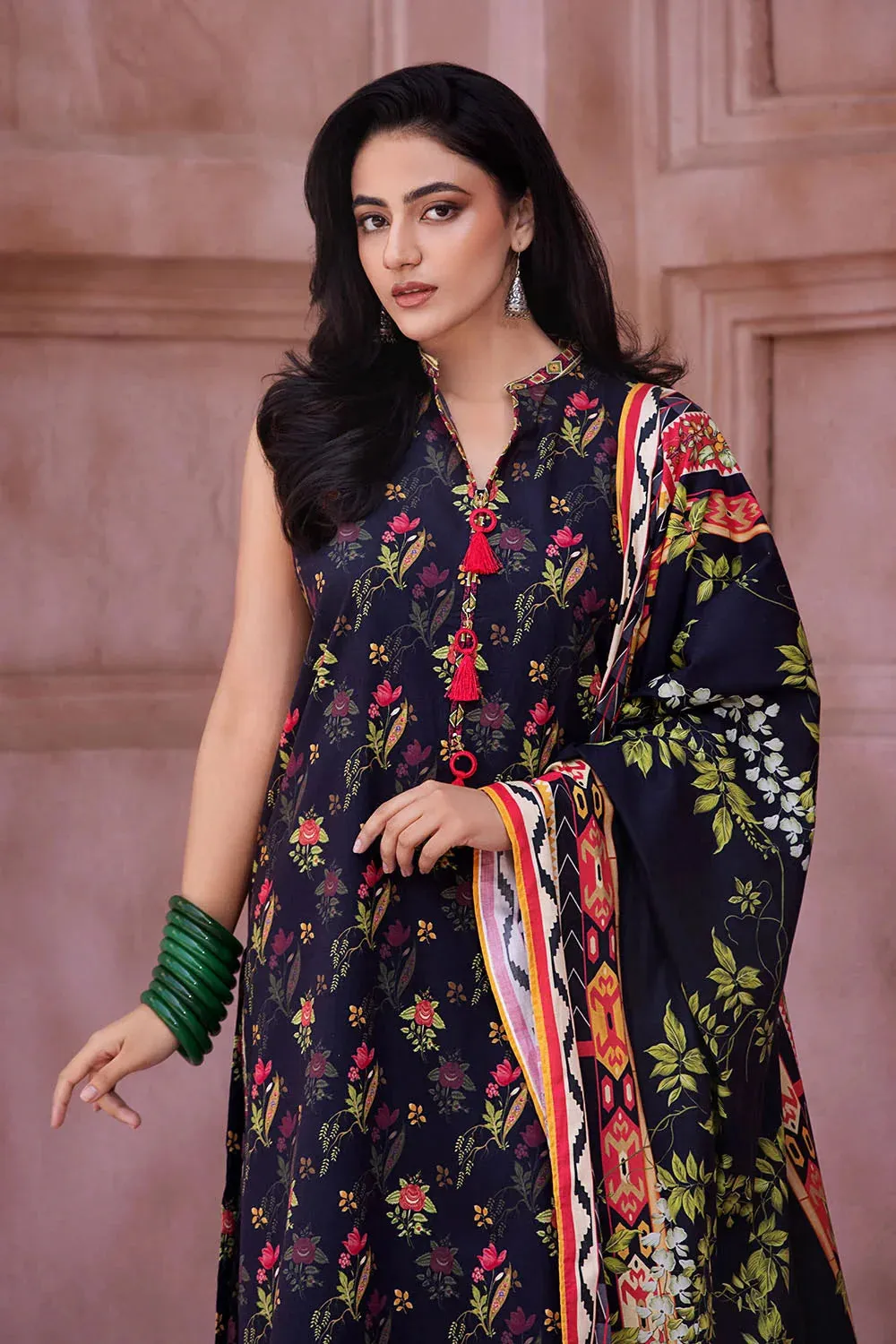 2PC Unstitched Printed Lawn Shirt and Dupatta KSD-2656