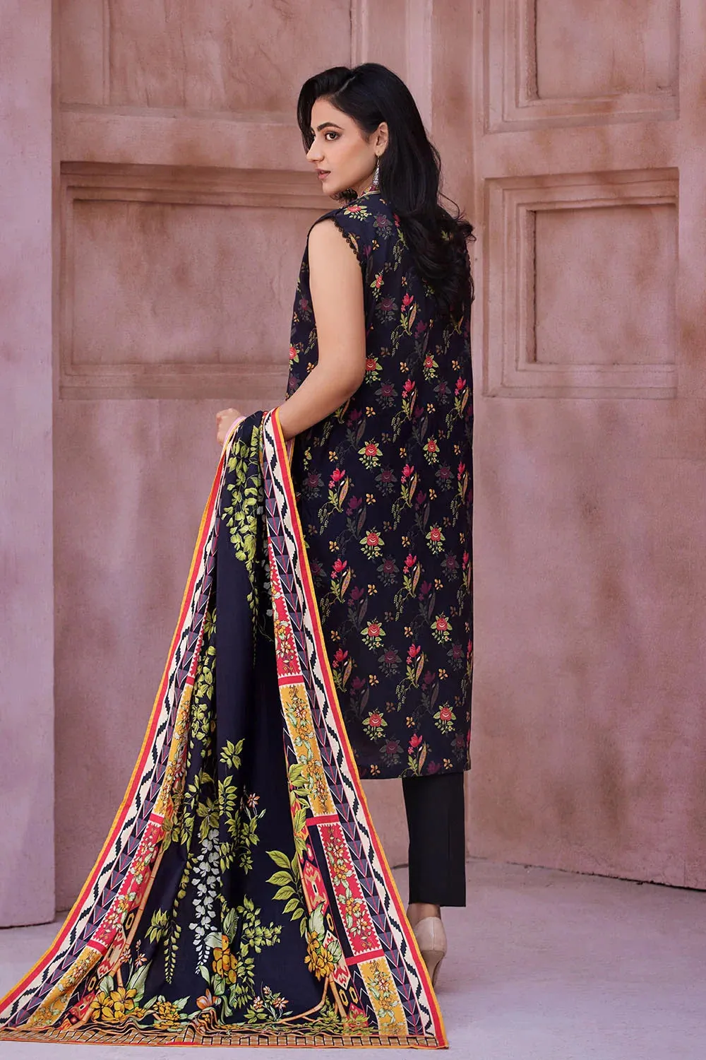 2PC Unstitched Printed Lawn Shirt and Dupatta KSD-2656