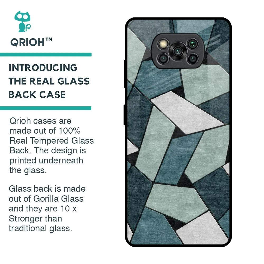 Abstact Tiles Glass Case for Poco X3 Pro