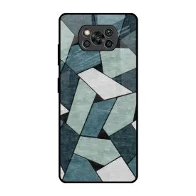 Abstact Tiles Glass Case for Poco X3 Pro