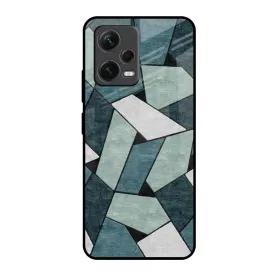 Abstact Tiles Glass Case for Redmi Note 12 5G