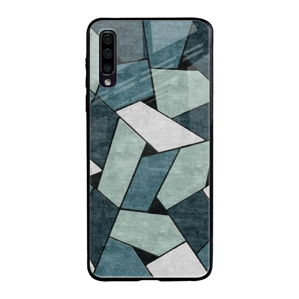 Abstact Tiles Glass Case for Samsung Galaxy A50