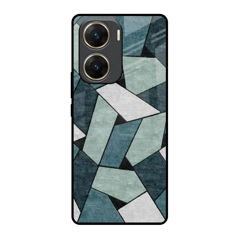 Abstact Tiles Glass Case for Vivo V29e 5G
