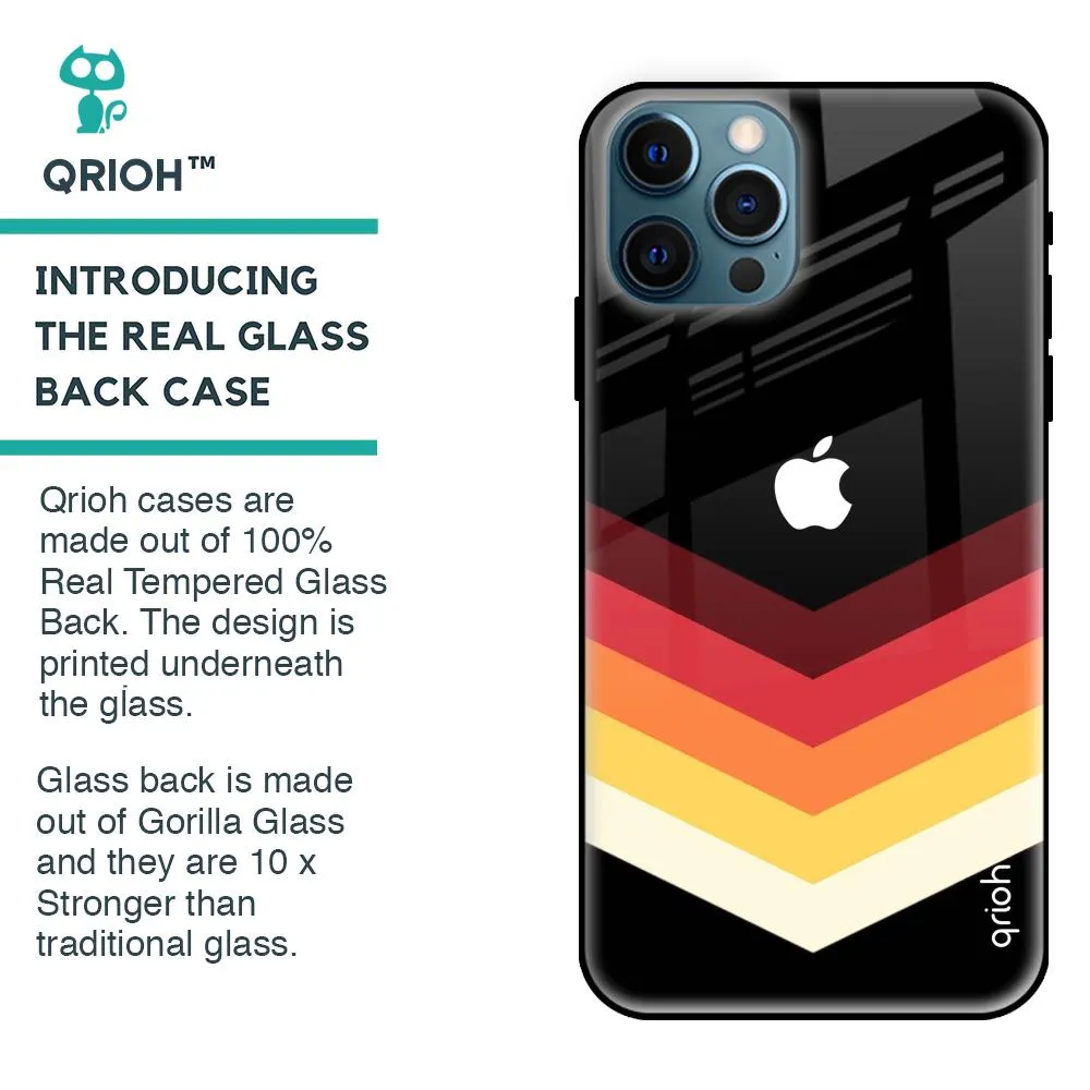 Abstract Arrow Pattern Glass Case For iPhone 12 Pro Max