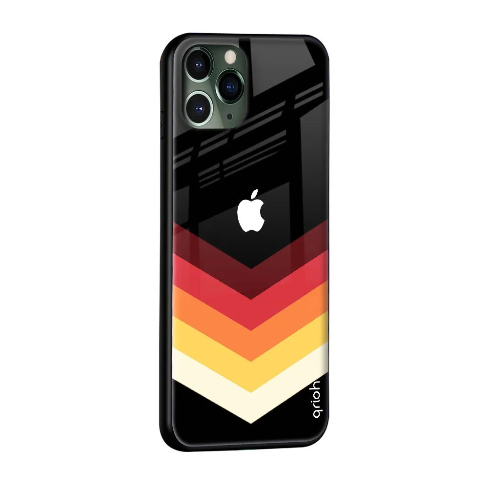 Abstract Arrow Pattern Glass Case For iPhone 12 Pro Max