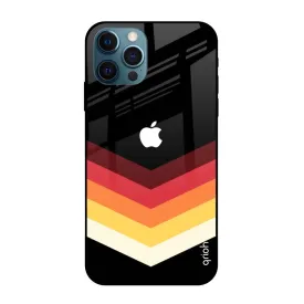 Abstract Arrow Pattern Glass Case For iPhone 12 Pro