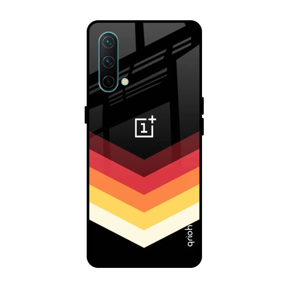Abstract Arrow Pattern Glass Case For OnePlus Nord CE