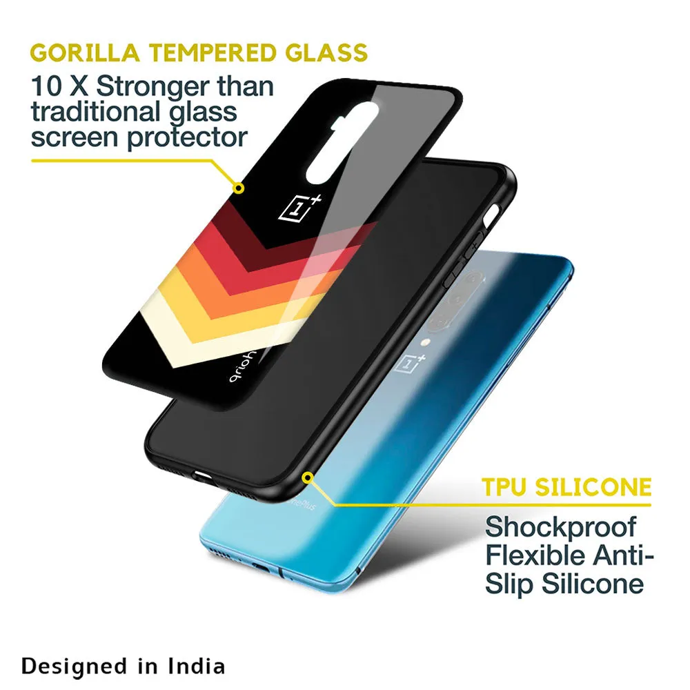 Abstract Arrow Pattern Glass Case For OnePlus Nord CE