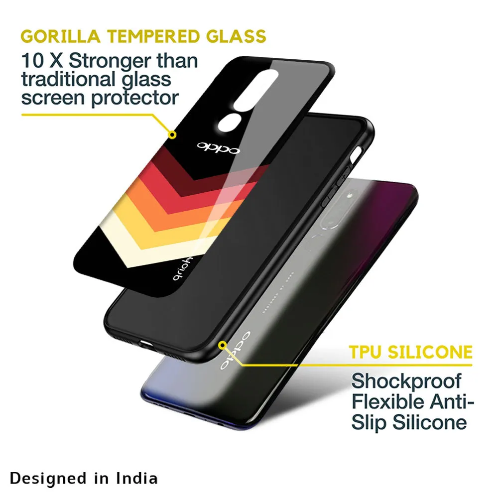 Abstract Arrow Pattern Glass Case For OPPO A17
