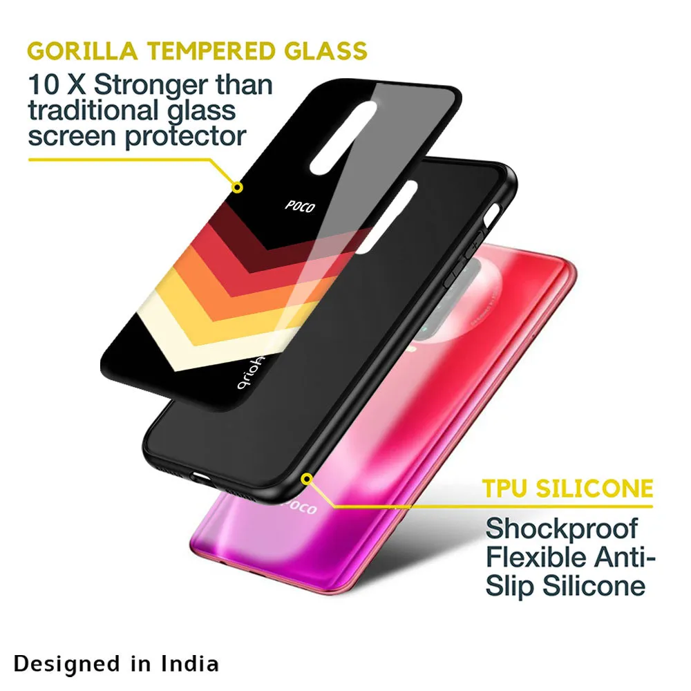 Abstract Arrow Pattern Glass Case For Poco M4 5G