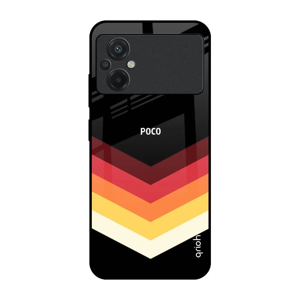 Abstract Arrow Pattern Glass Case For Poco M5