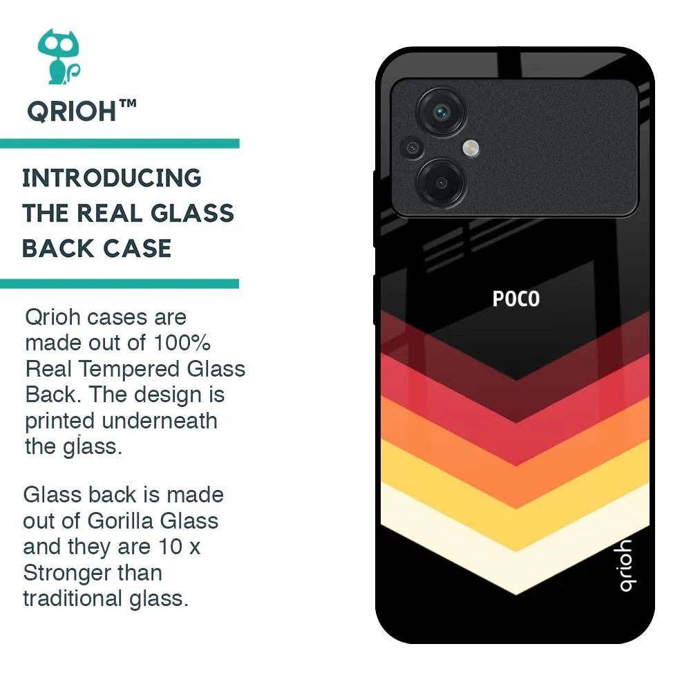 Abstract Arrow Pattern Glass Case For Poco M5