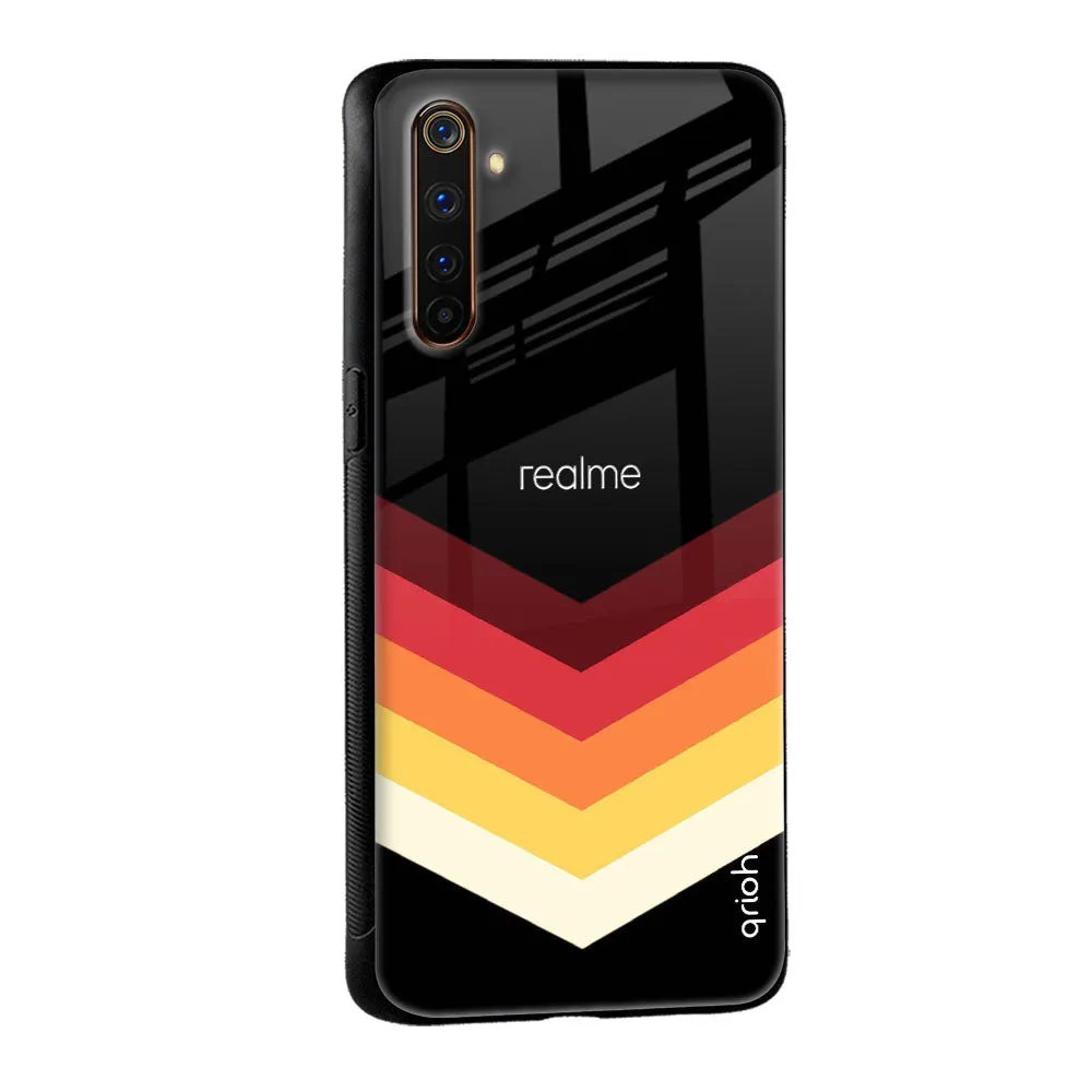 Abstract Arrow Pattern Glass Case For Realme 7 Pro