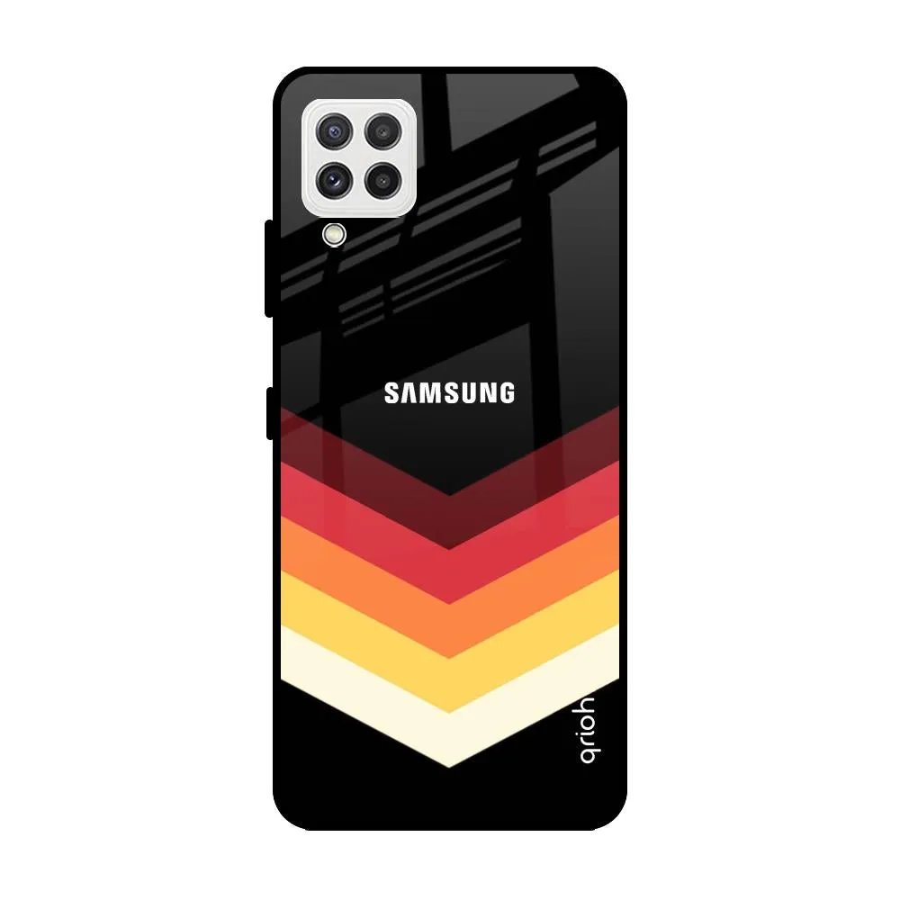 Abstract Arrow Pattern Glass Case For Samsung Galaxy A22