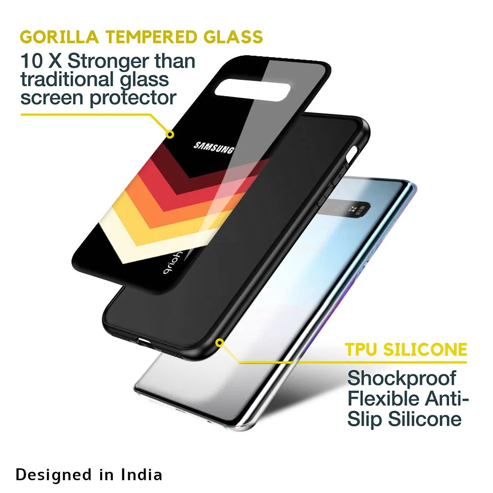 Abstract Arrow Pattern Glass Case For Samsung Galaxy A72
