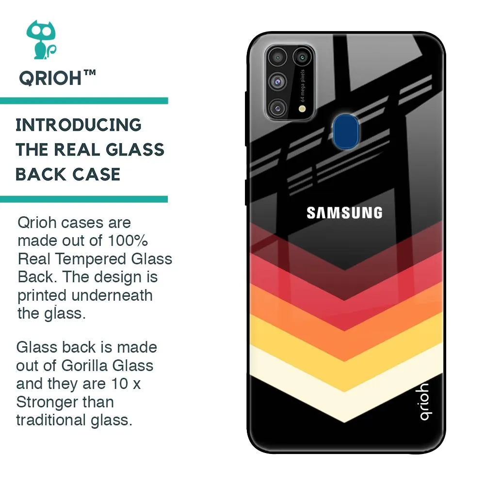 Abstract Arrow Pattern Glass Case For Samsung Galaxy M31