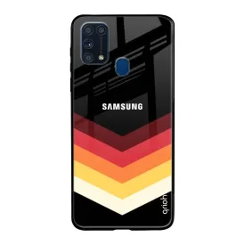 Abstract Arrow Pattern Glass Case For Samsung Galaxy M31