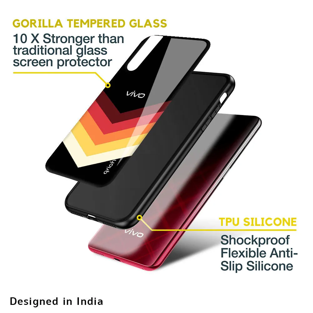 Abstract Arrow Pattern Glass Case For Vivo X60 Pro