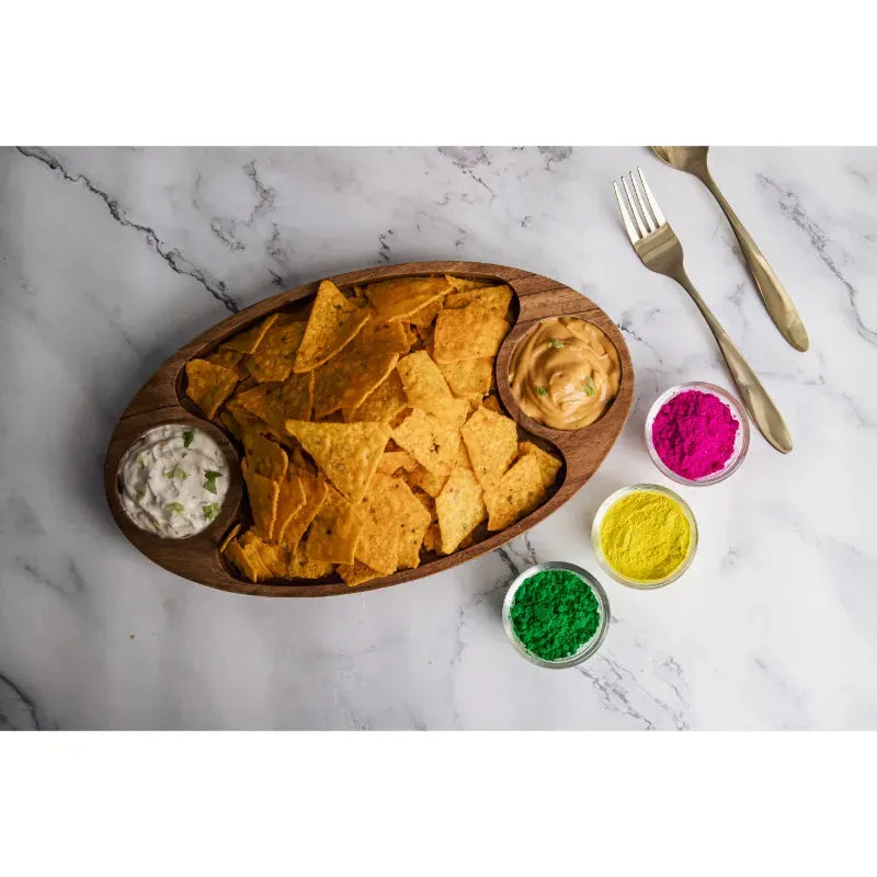 Acacia Wood Domino Platter | 11 x 7 inches