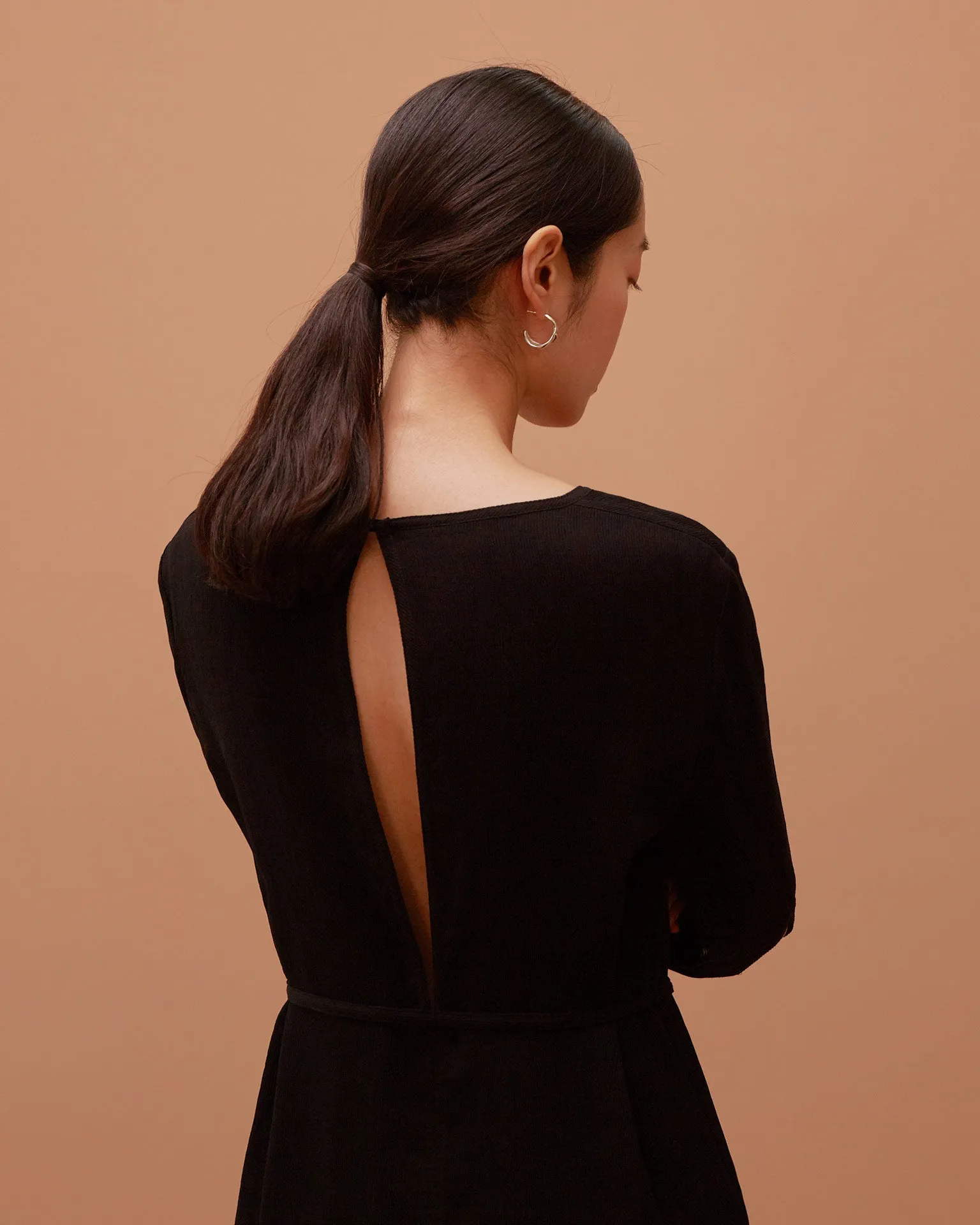 Accordion Dress / Black