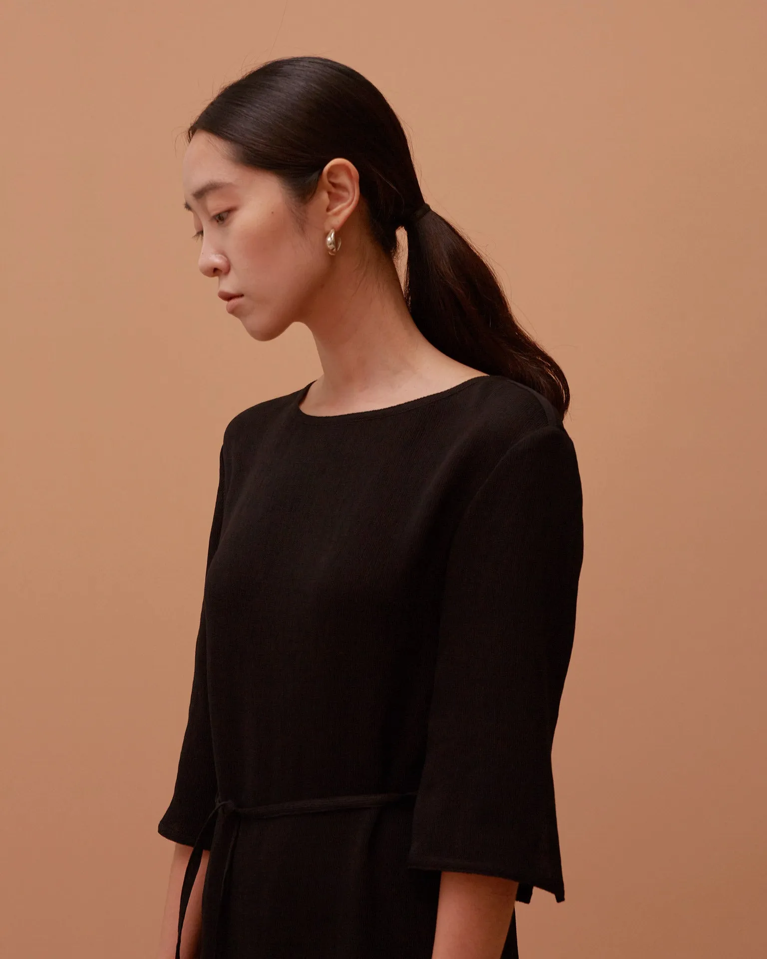 Accordion Dress / Black