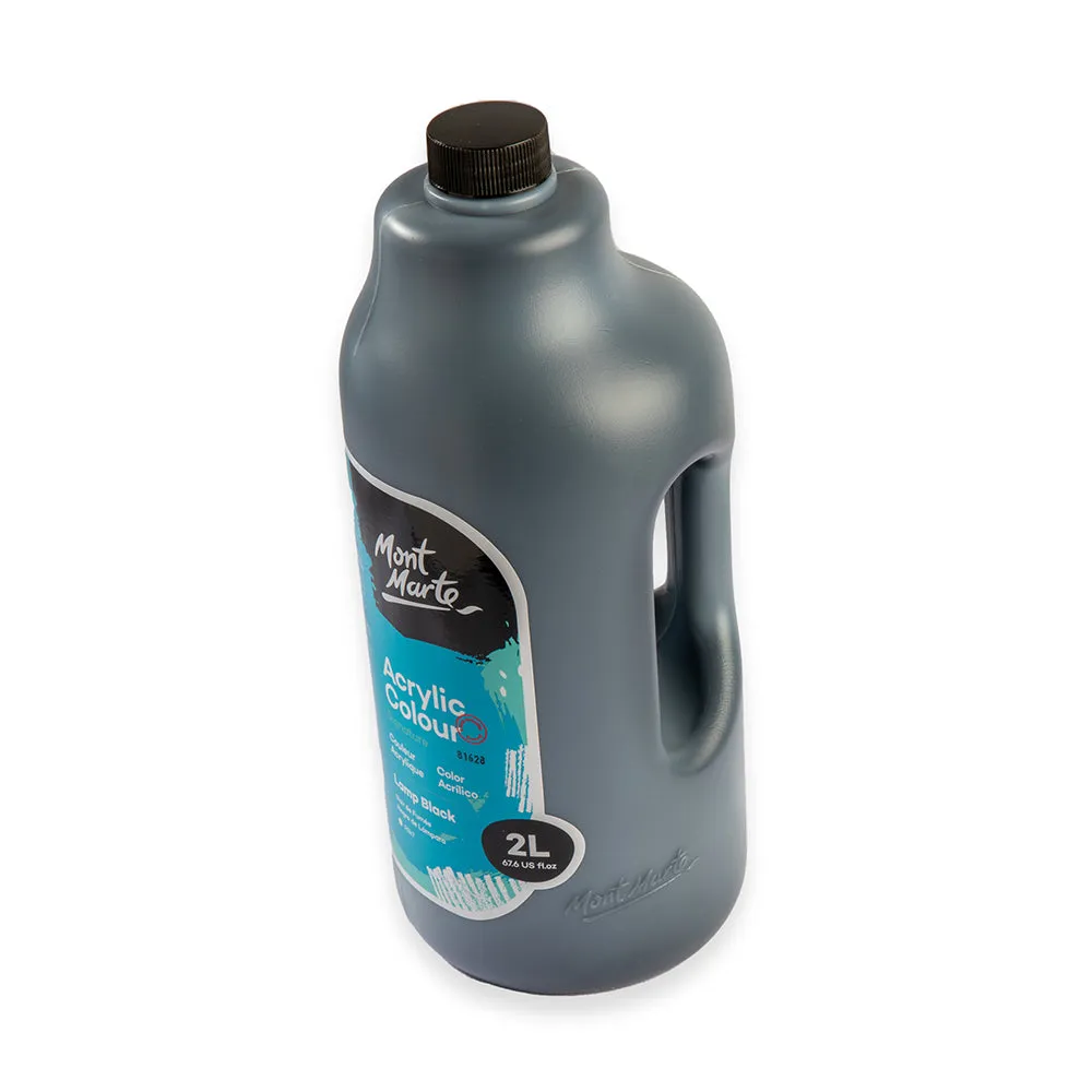 Acrylic Colour Paint Signature 2L (67.6 US fl.oz) Bottle - Lamp Black