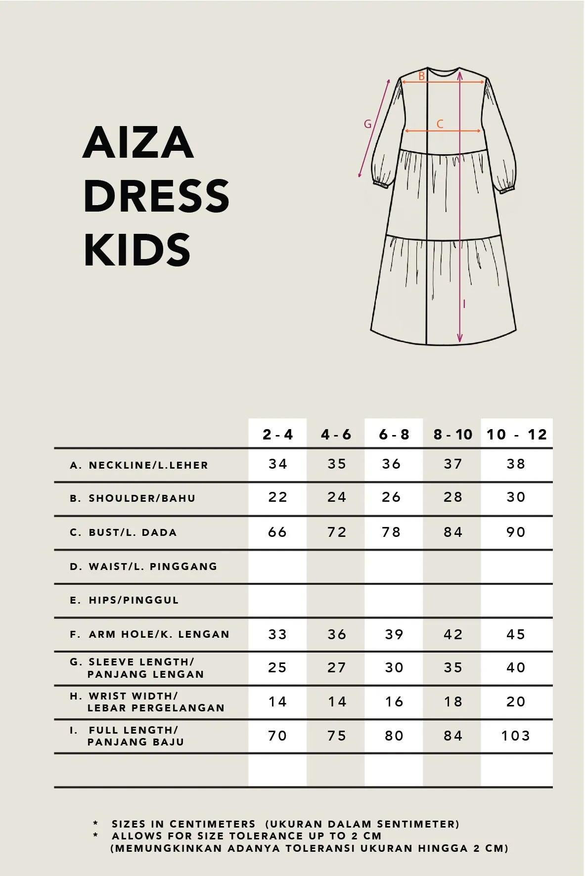 AIZA KIDS DRESS BLUSH