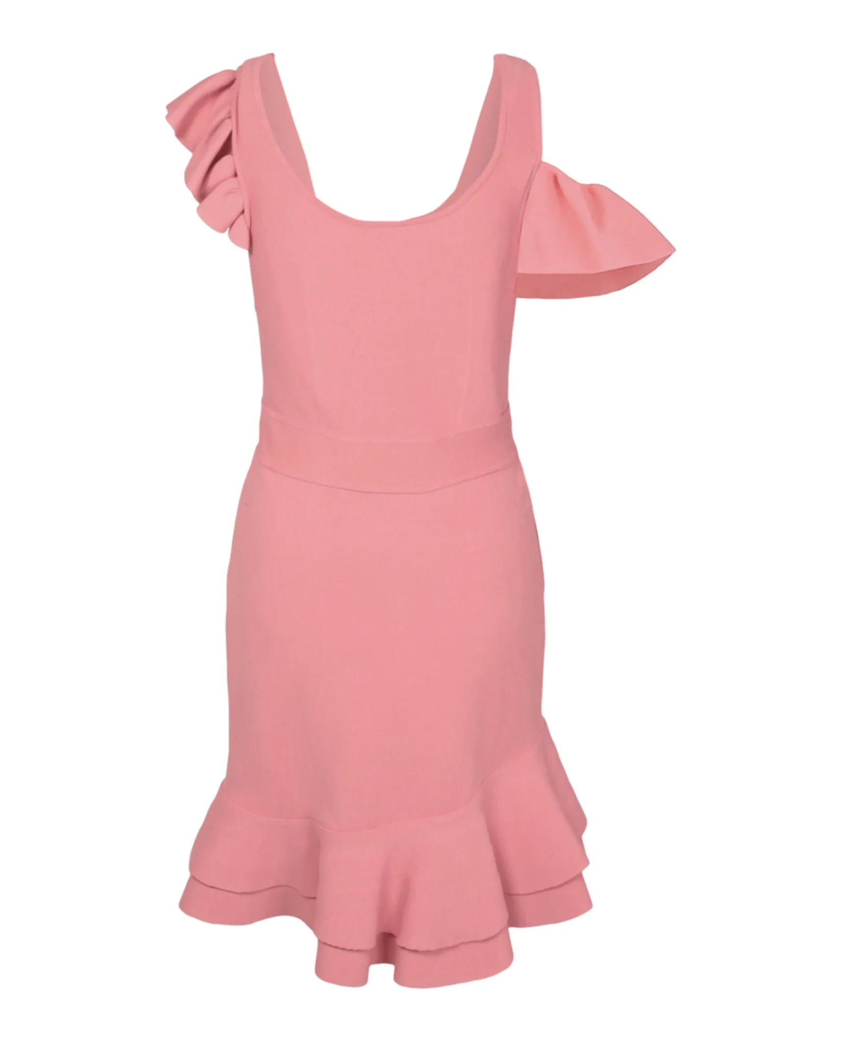 Alexander McQueen Womens Compact Knit Mini Ruffle Dress