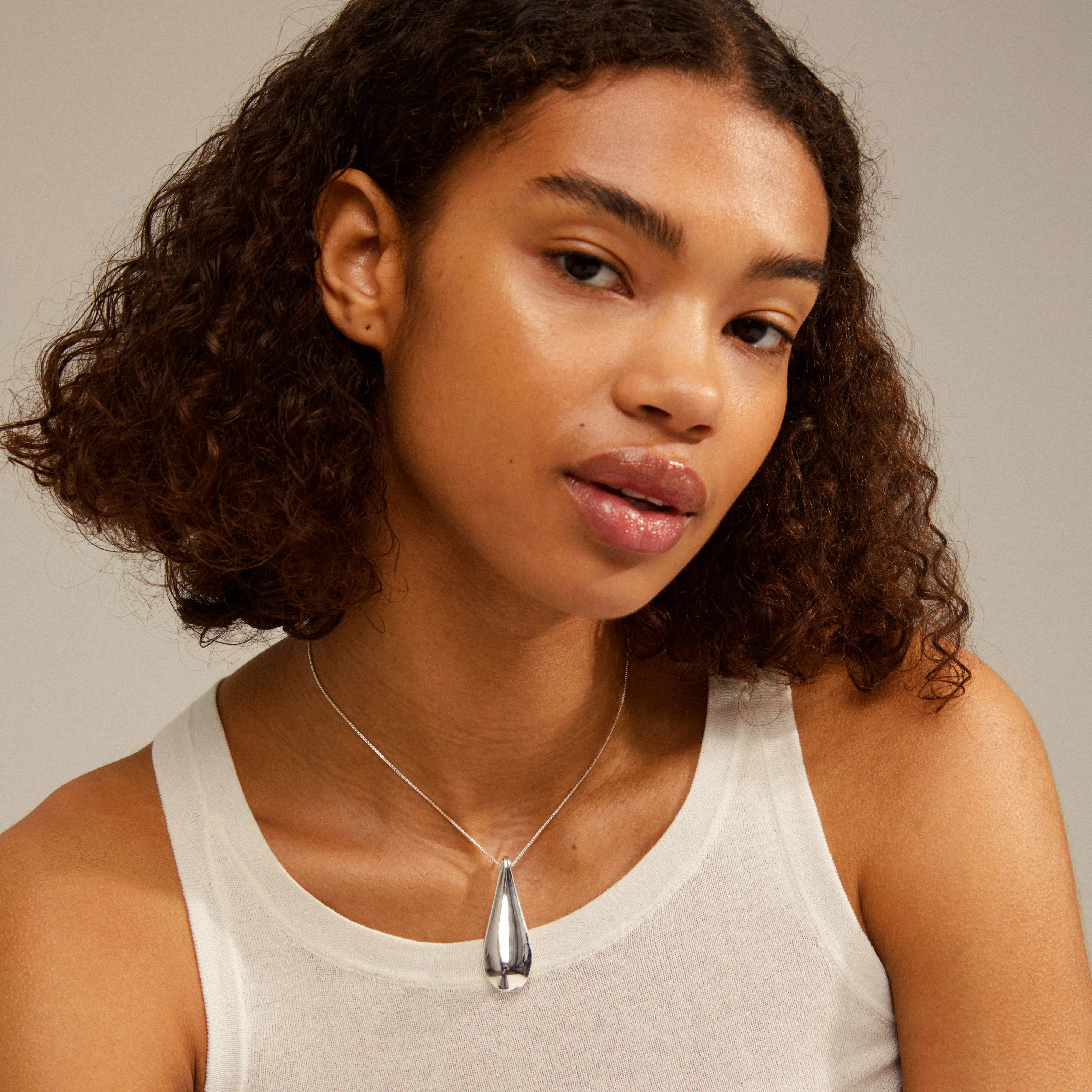 ALMA recycled necklace silver-plated
