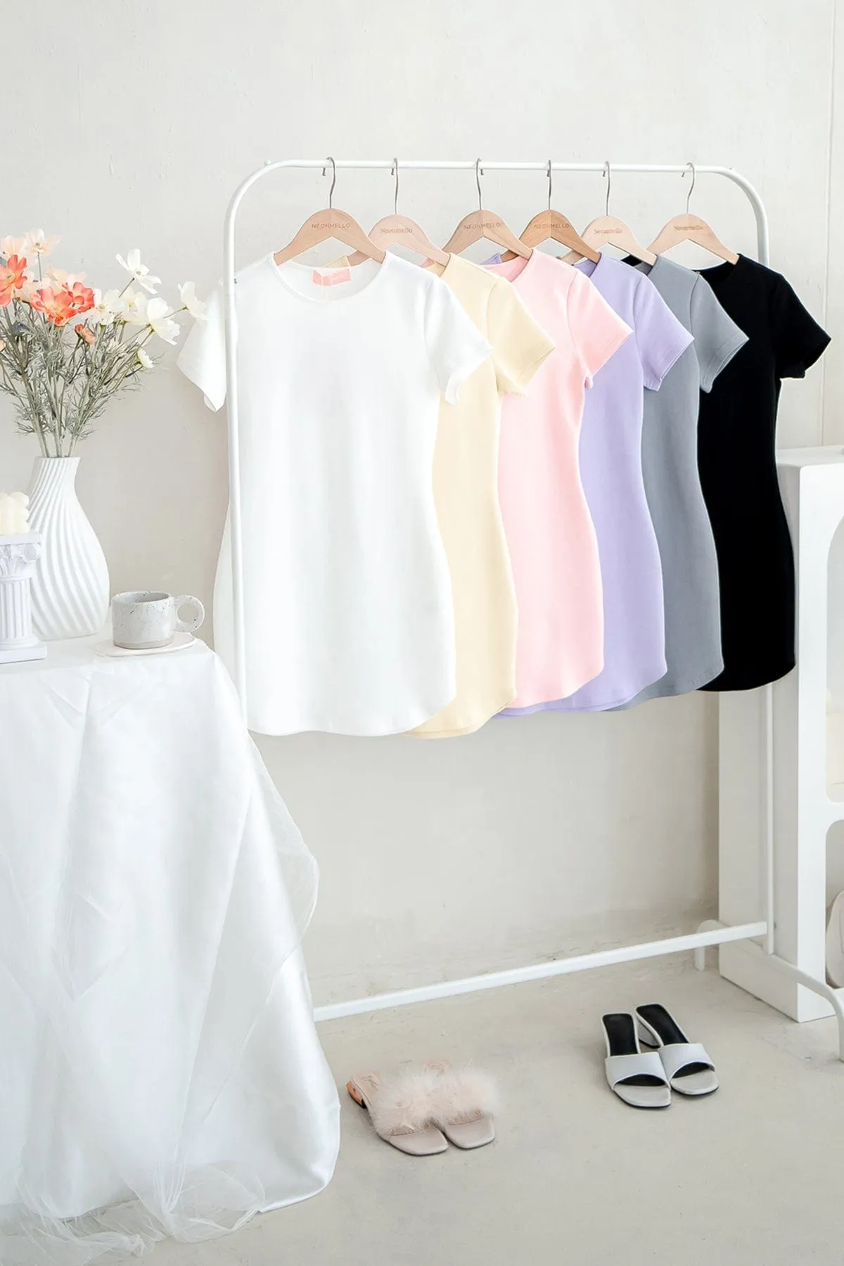 ALWAYS YOUR BABY TEE DRESS IN PINK