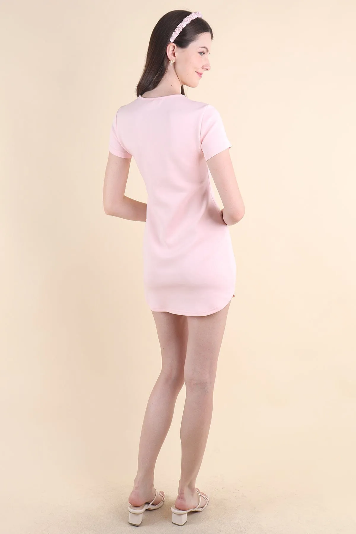 ALWAYS YOUR BABY TEE DRESS IN PINK