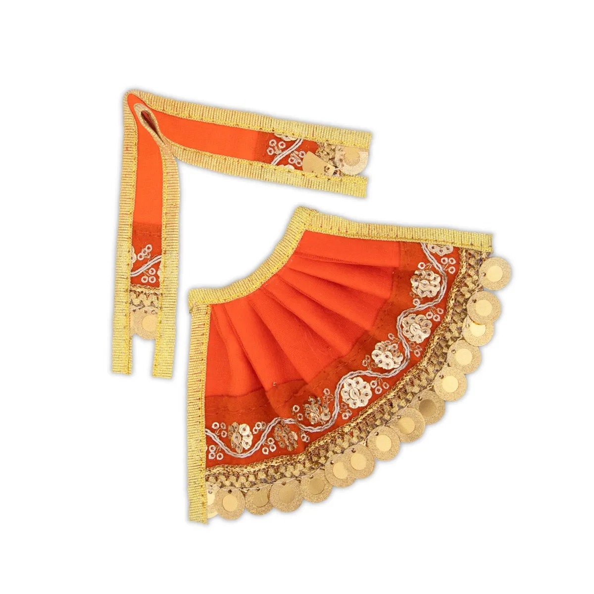 Amman Pavadai - 3 x 6 Inches | Mata Dress/ Devi Vastra/ Golden Border Mata Poshak for Deity/ Assorted Colour