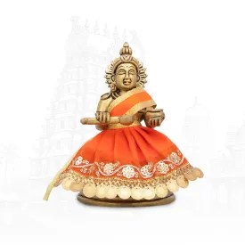 Amman Pavadai - 3 x 6 Inches | Mata Dress/ Devi Vastra/ Golden Border Mata Poshak for Deity/ Assorted Colour
