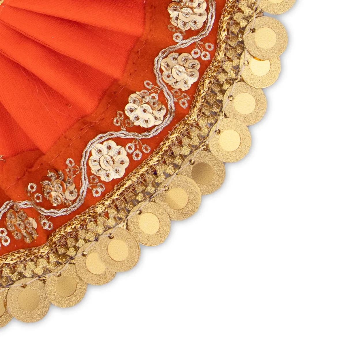 Amman Pavadai - 3 x 6 Inches | Mata Dress/ Devi Vastra/ Golden Border Mata Poshak for Deity/ Assorted Colour