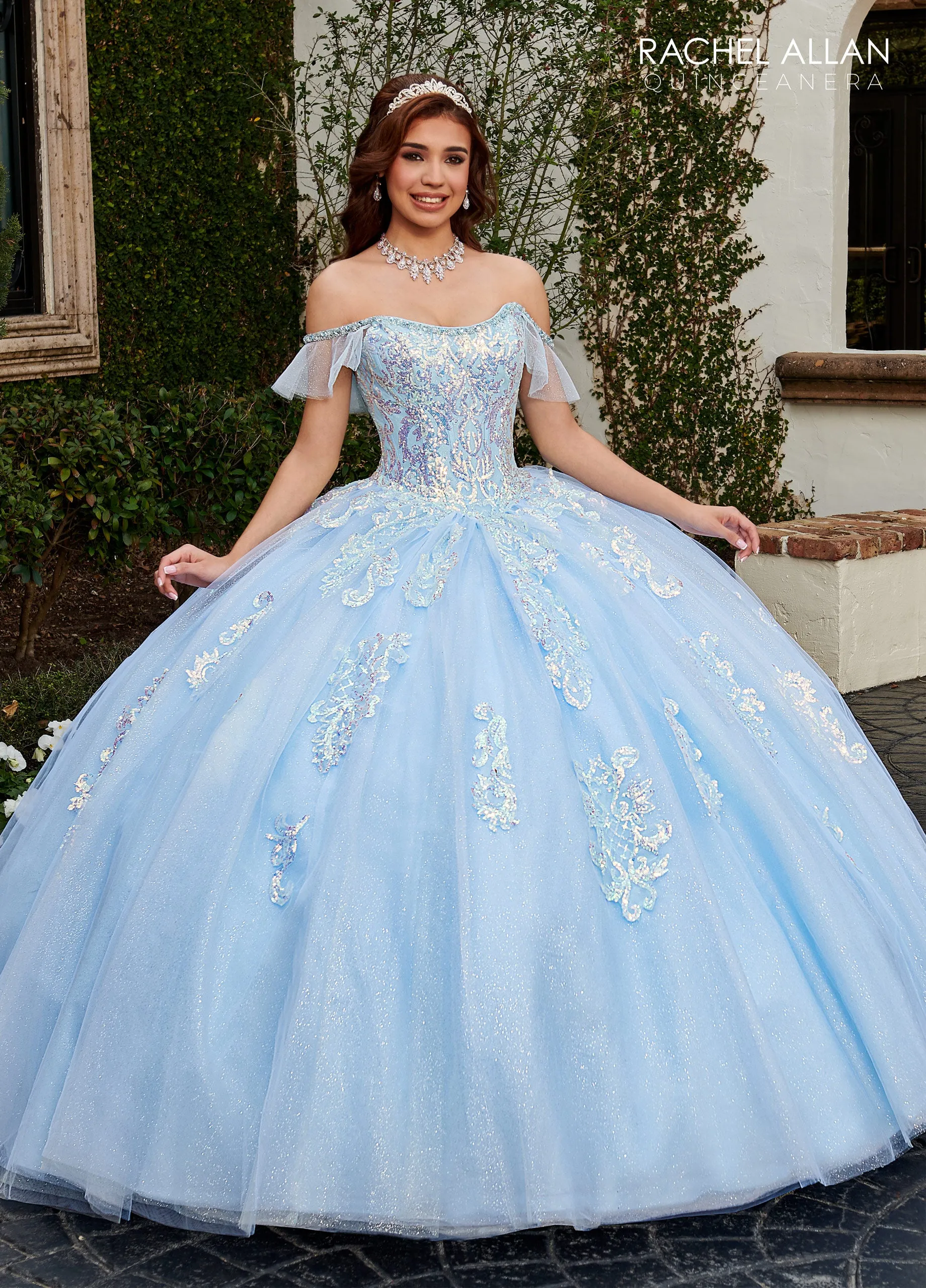Applique Off Shoulder Quinceanera Dress by Rachel Allan RQ2166