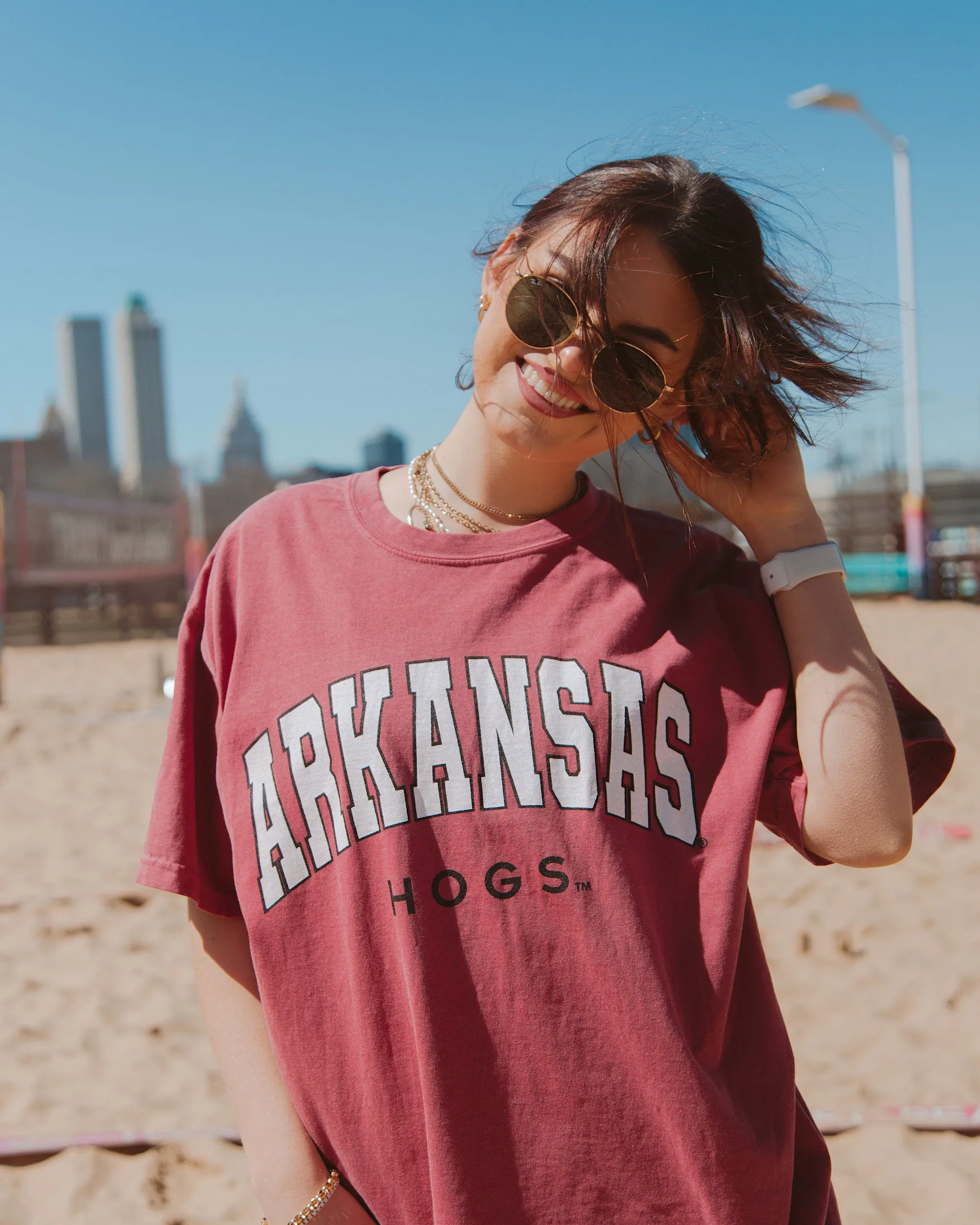 Arkansas Razorbacks Filled Gault Cardinal Tee
