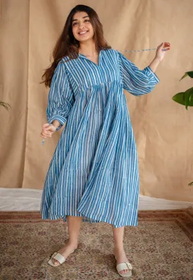 Arya Batik Natural Dyed MulMul Cotton Dress