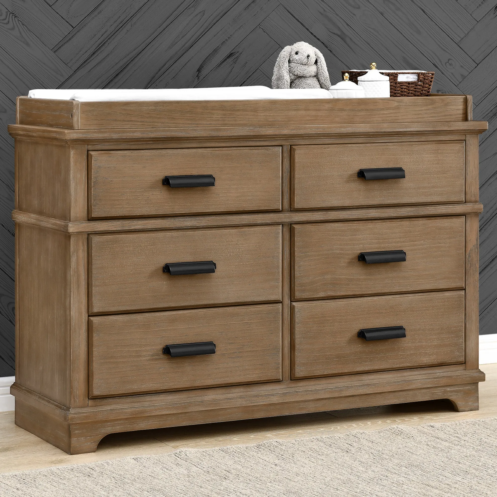 Asher 6 Drawer Dresser with Changing Top and Interlocking Drawers