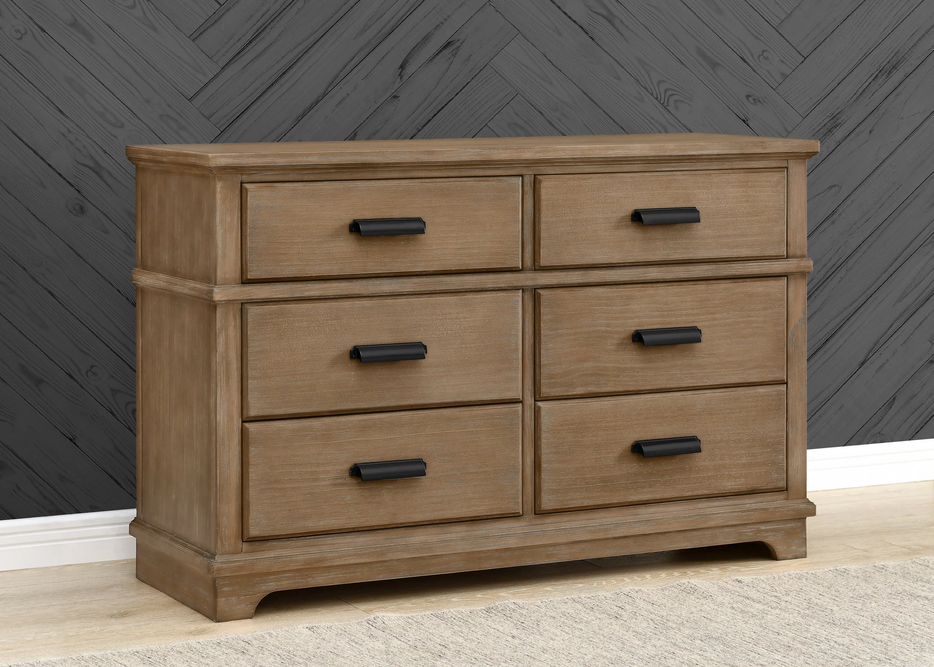 Asher 6 Drawer Dresser with Changing Top and Interlocking Drawers