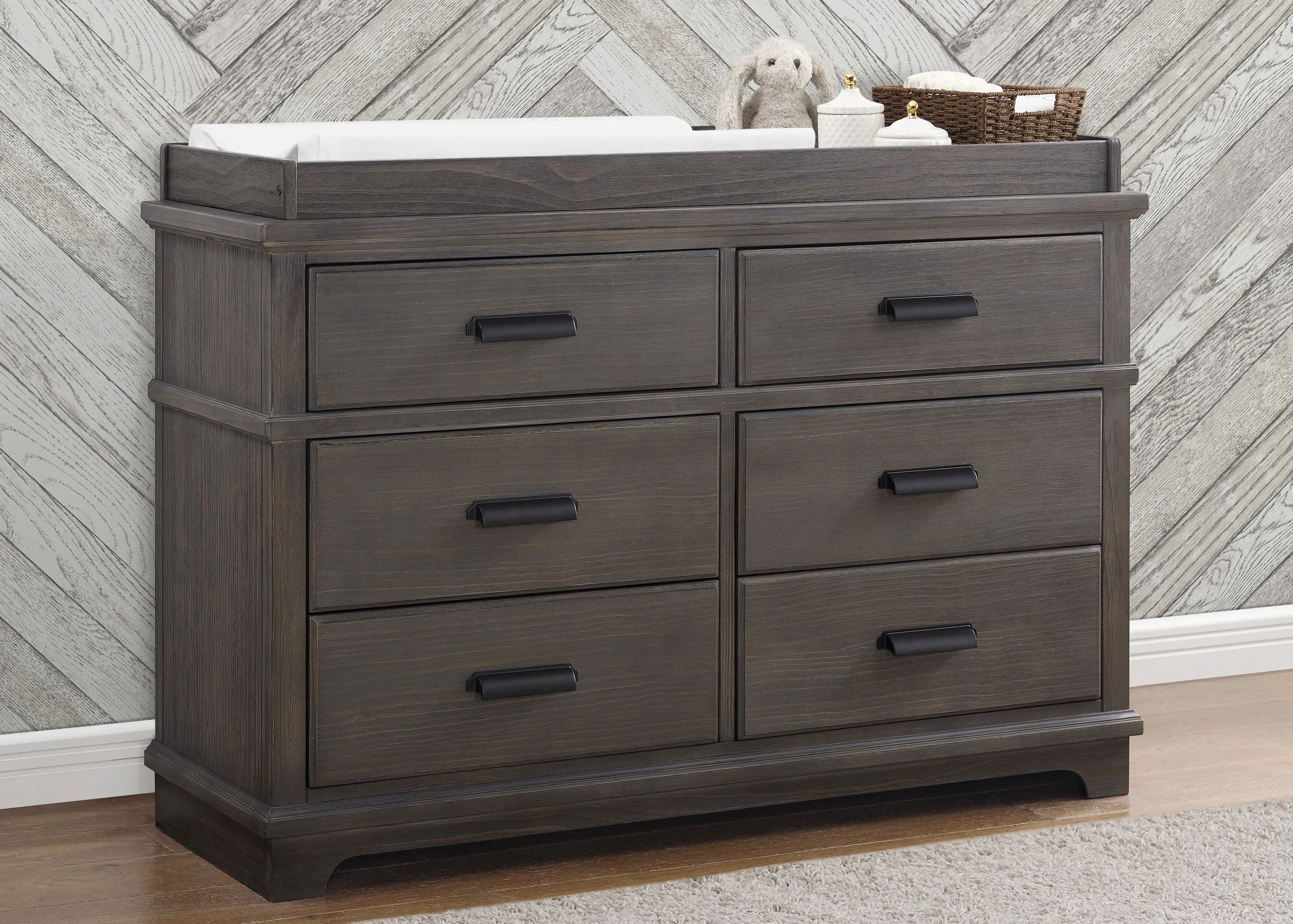 Asher 6 Drawer Dresser with Changing Top and Interlocking Drawers