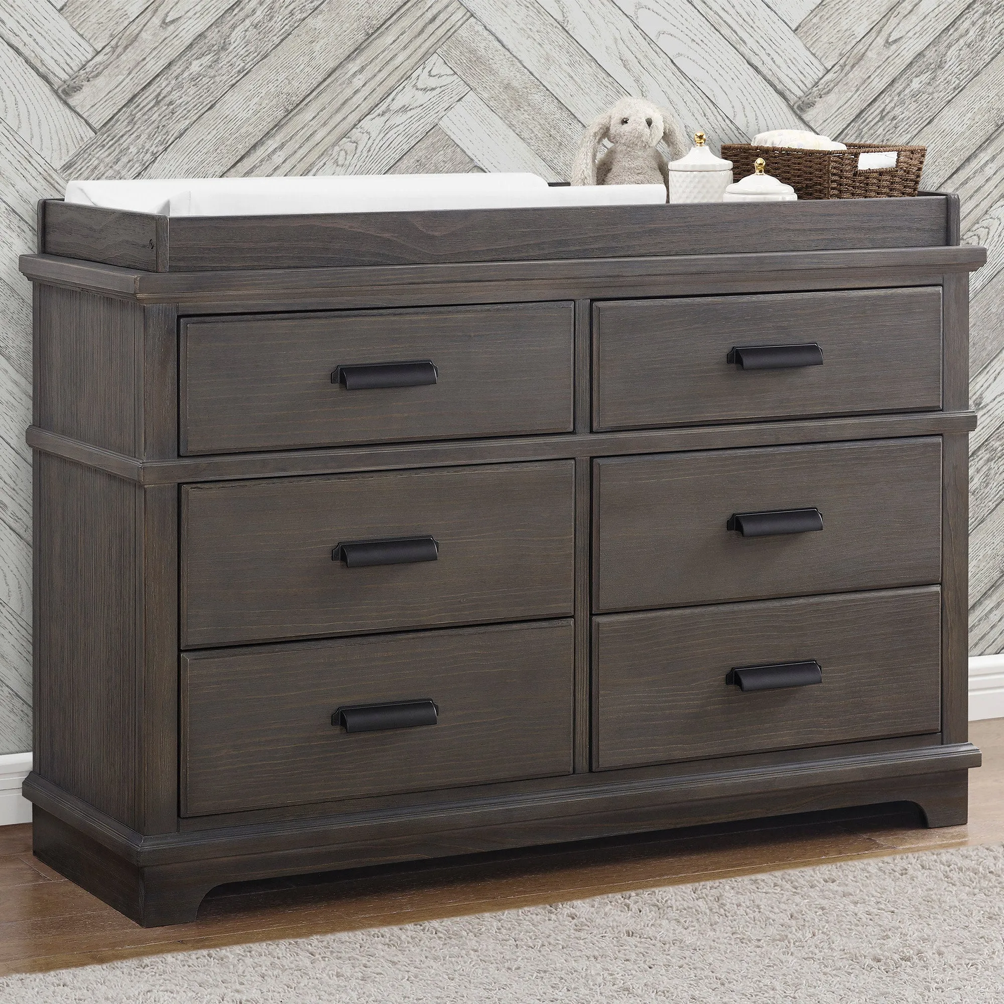 Asher 6 Drawer Dresser with Changing Top and Interlocking Drawers
