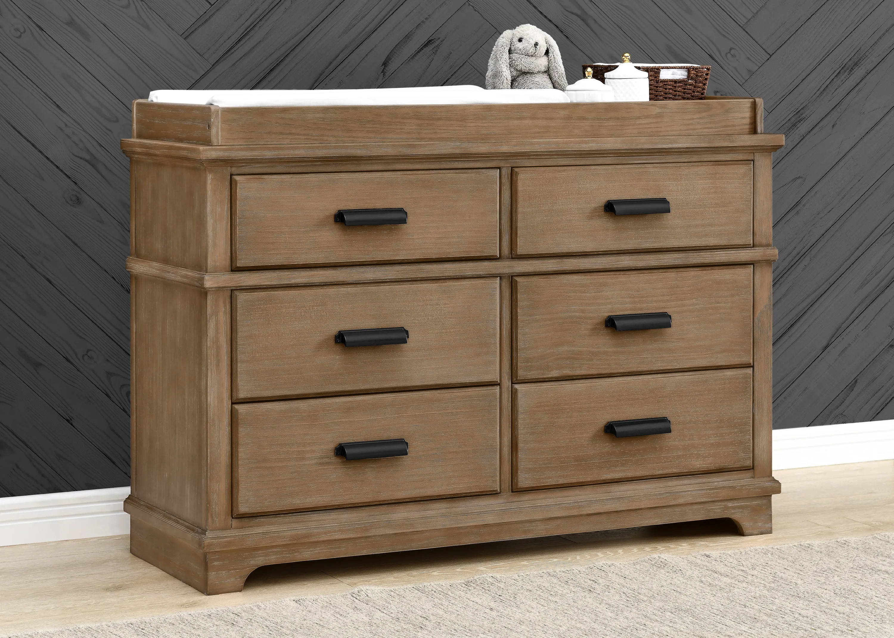 Asher 6 Drawer Dresser with Changing Top and Interlocking Drawers