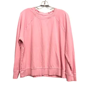 Athletic Top Ls Crewneck By Athleta In Pink, Size:L