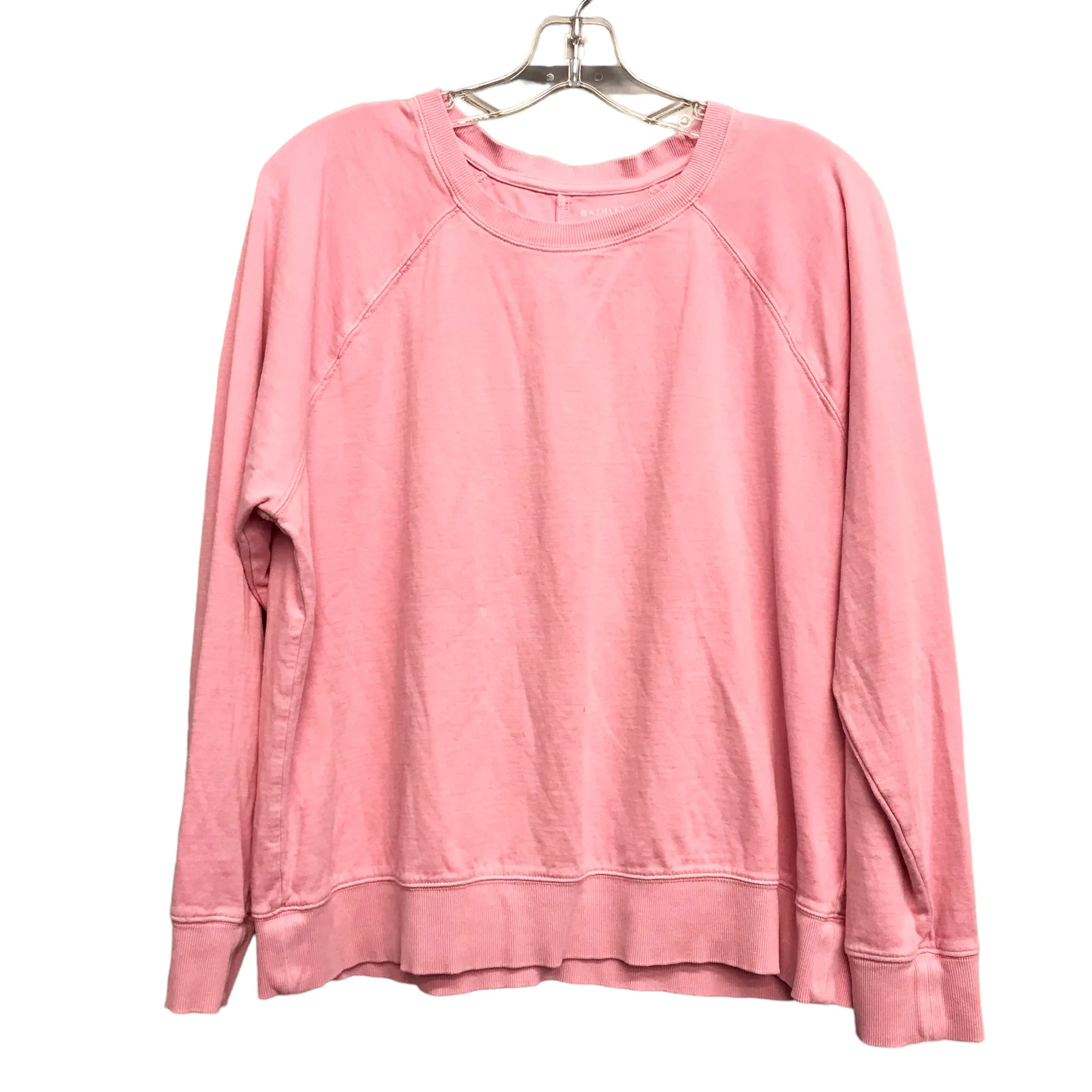 Athletic Top Ls Crewneck By Athleta In Pink, Size:L