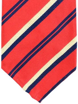 Attolini Unlined Tie Hot Pink Stripes SALE