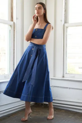 AURORA DREAM WOVEN MIDI DRESS